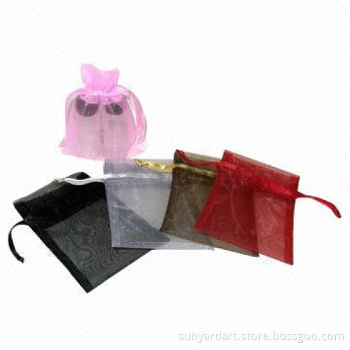 Organza Drawstring Gift Pouch, Measures 4- x 6-inch